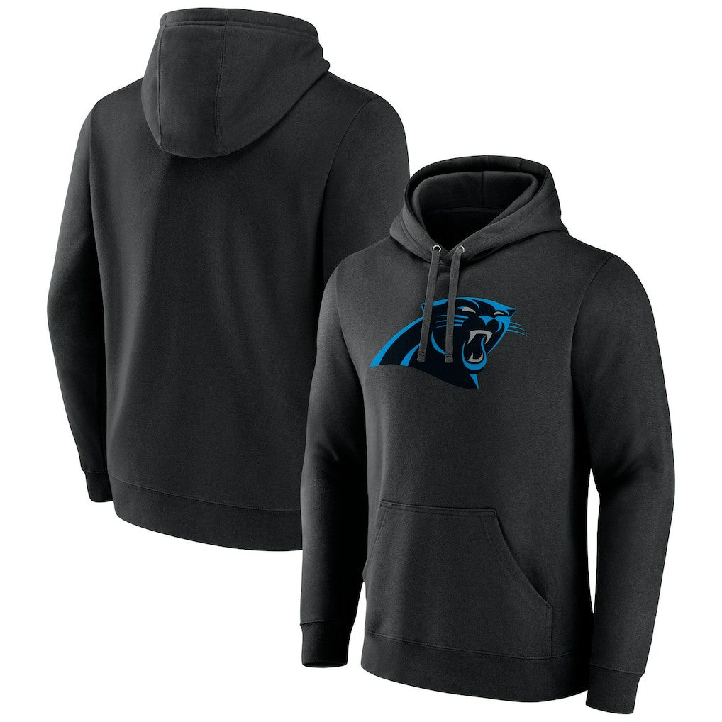 Carolina Panthers Primary Logo Fitted Pullover Hoodie - Black on sale