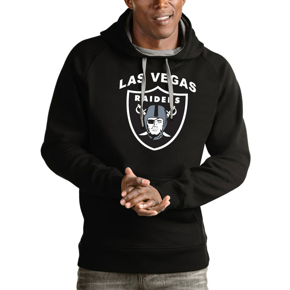 Las Vegas Raiders Antigua Team Victory Pullover Hoodie - Black for sale