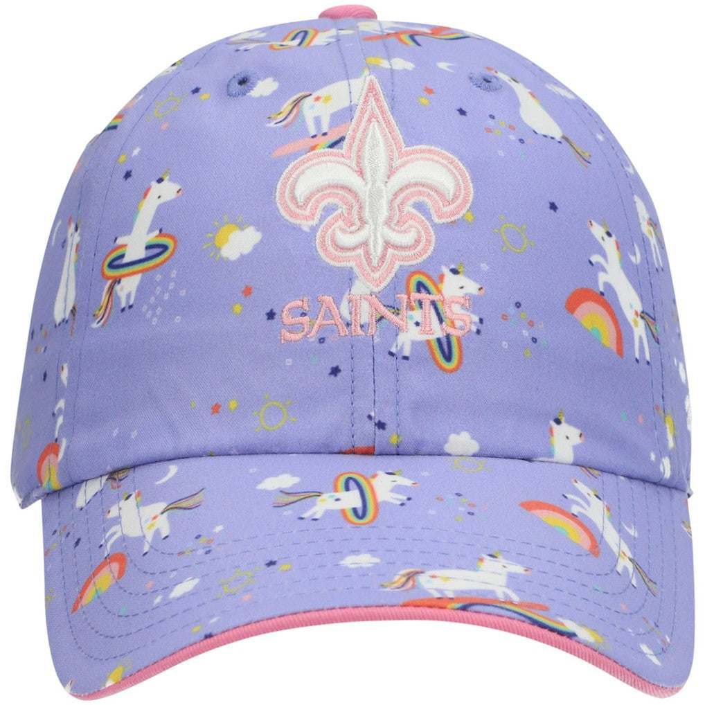 New Orleans Saints '47 Girls Preschool Unicorn Clean Up Adjustable Hat - Purple discount