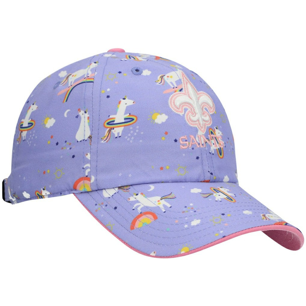 New Orleans Saints '47 Girls Preschool Unicorn Clean Up Adjustable Hat - Purple discount