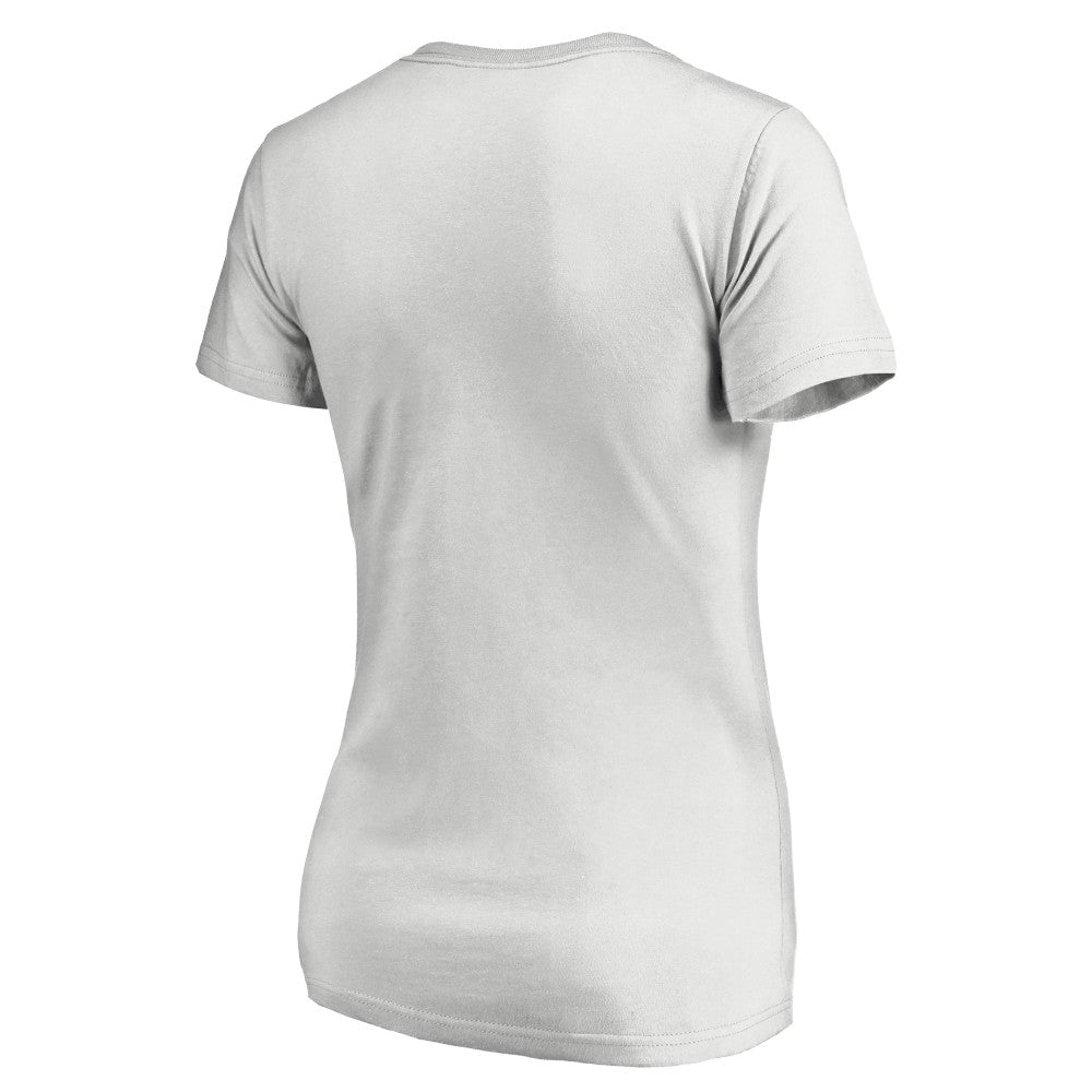 Kansas City Royals Women's Floral Arched Logo V-Neck T-Shirt - White