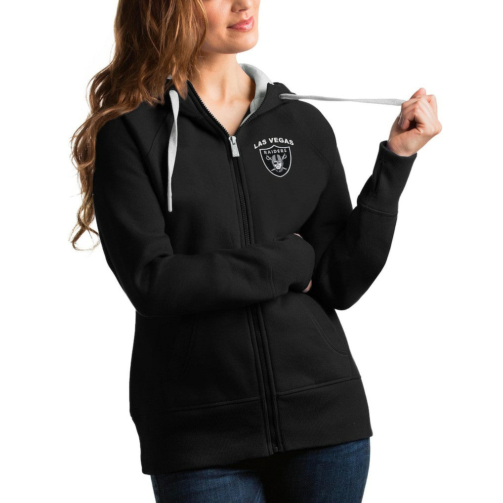 Las Vegas Raiders Antigua Women's Team Victory Full-Zip Hoodie - Black sale