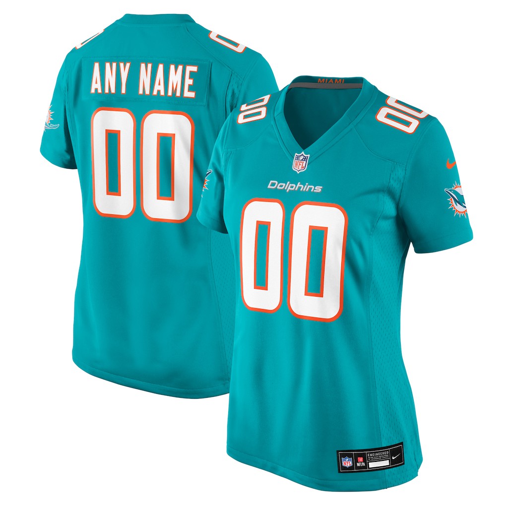 Miami Dolphins Women's Custom Game Jersey - Aqua | Nike on sale