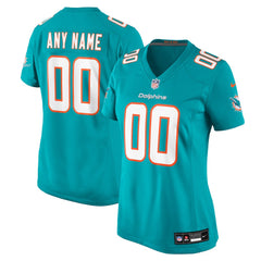 Miami Dolphins Women's Custom Game Jersey - Aqua | Nike on sale