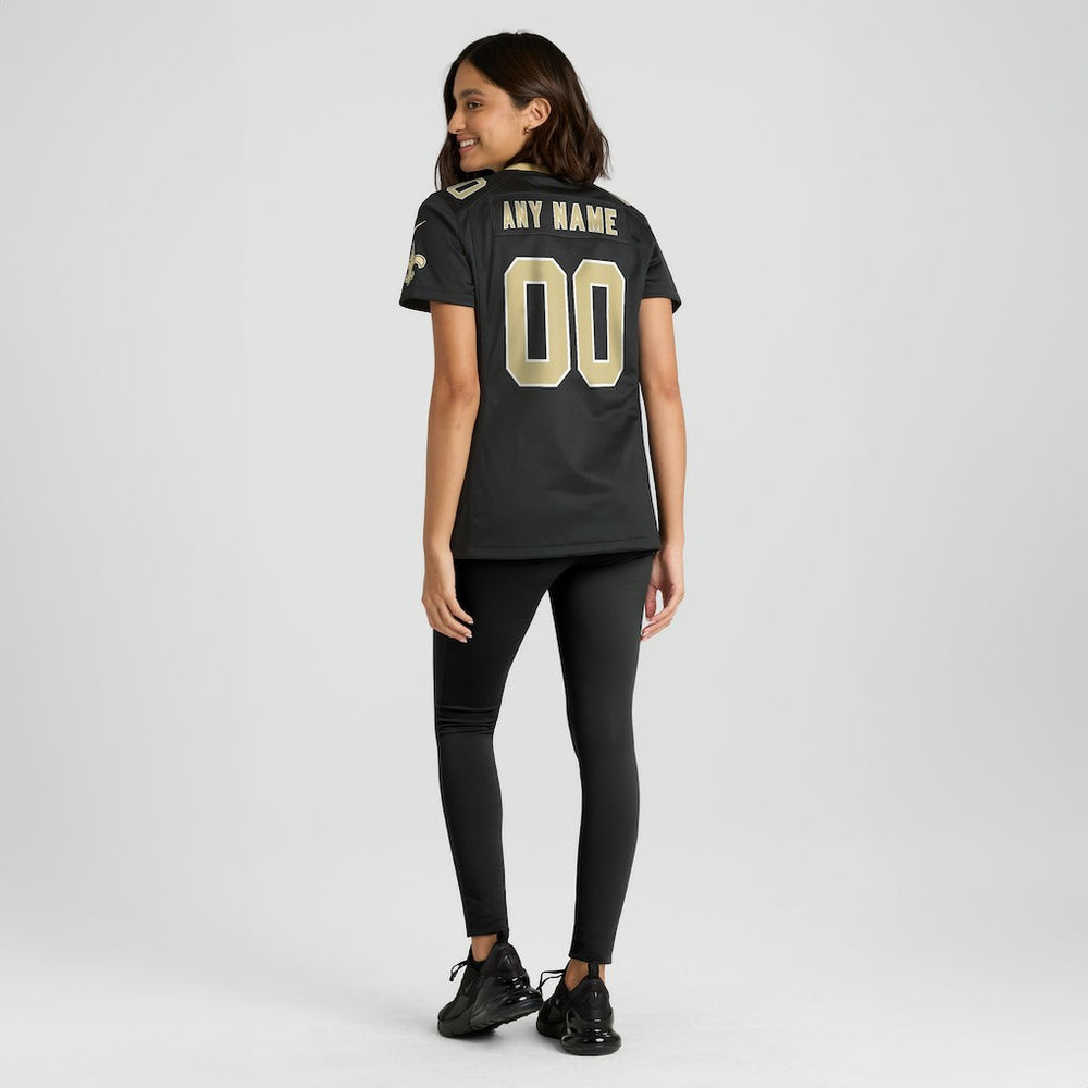 New Orleans Saints Women's Custom Game Jersey - Black | Nike outlet