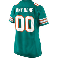 Miami Dolphins Women's Alternate Custom Game Jersey - Aqua | Nike online