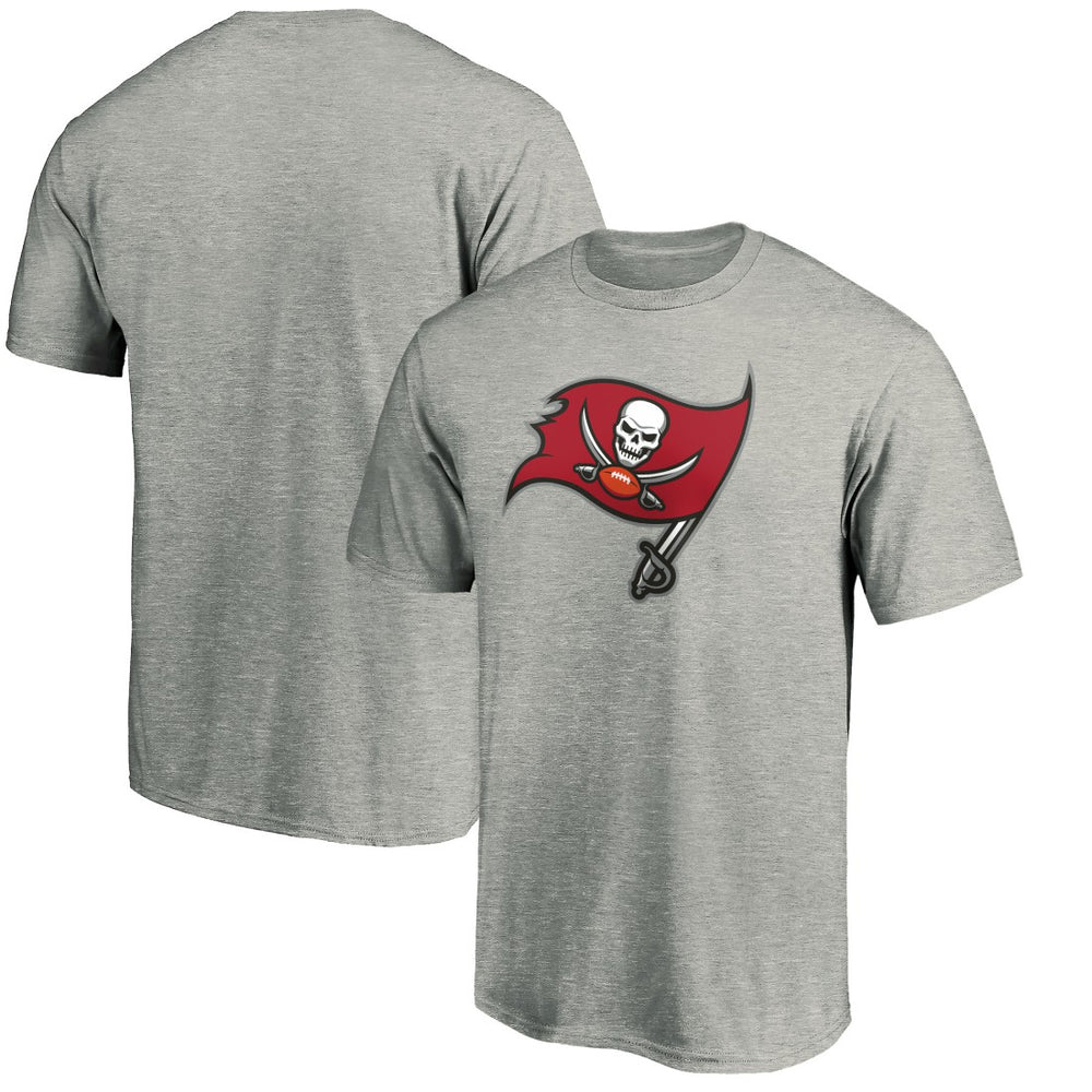 Tampa Bay Buccaneers Primary Logo T-Shirt - Heather Gray for sale