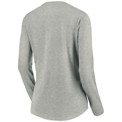 Tampa Bay Buccaneers Women's Primary Logo Long Sleeve V-Neck T-Shirt - Heather Gray for sale