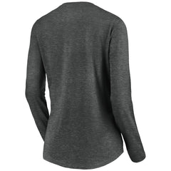 Tampa Bay Buccaneers Women's Primary Logo Long Sleeve V-Neck T-Shirt - Heather Gray sale