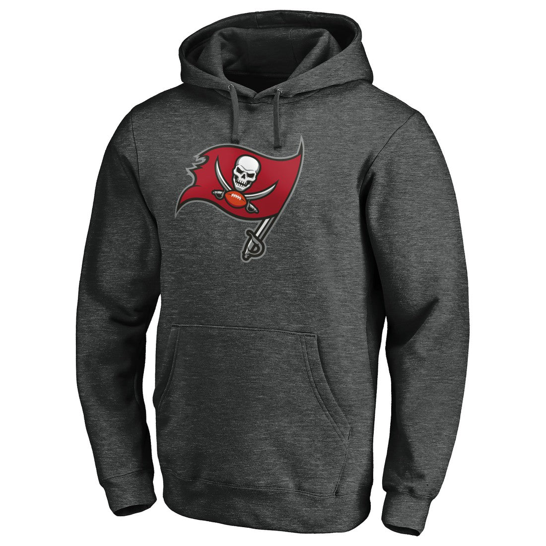 Tampa Bay Buccaneers Primary Logo Pullover Hoodie - Heather Charcoal for sale