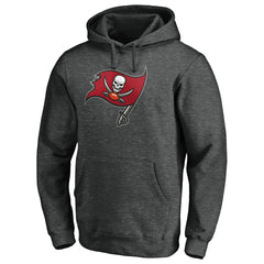 Tampa Bay Buccaneers Primary Logo Pullover Hoodie - Heather Charcoal for sale