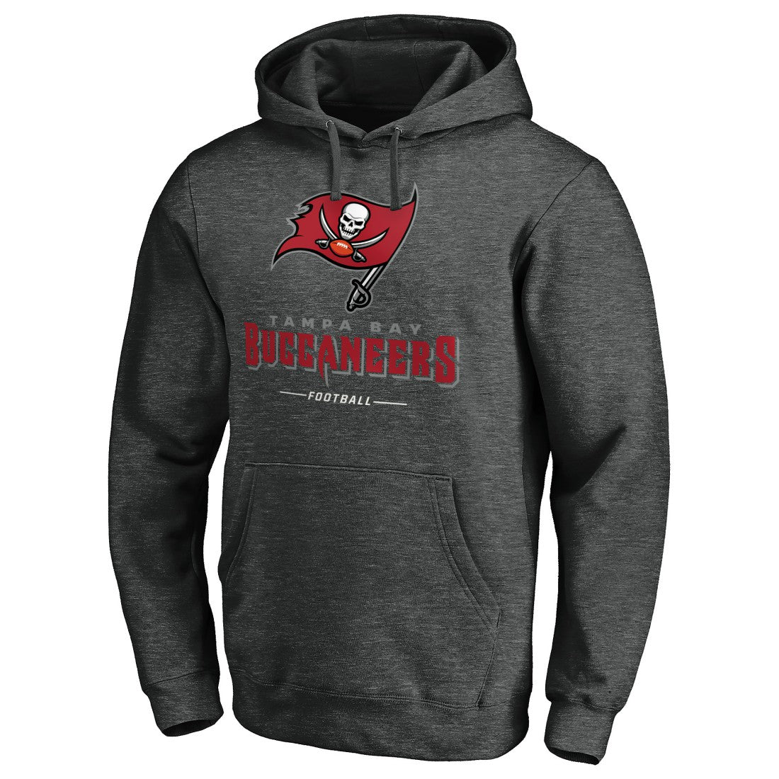 Tampa Bay Buccaneers Team Lockup Pullover Hoodie - Heather Charcoal online