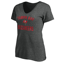 Tampa Bay Buccaneers Women's Victory Arch V-Neck T-Shirt - Heathered Gray sale