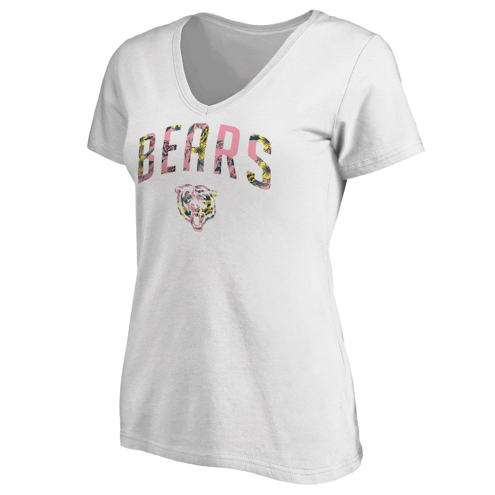 Chicago Bears Women's Floral Arch T-Shirt - White cheap