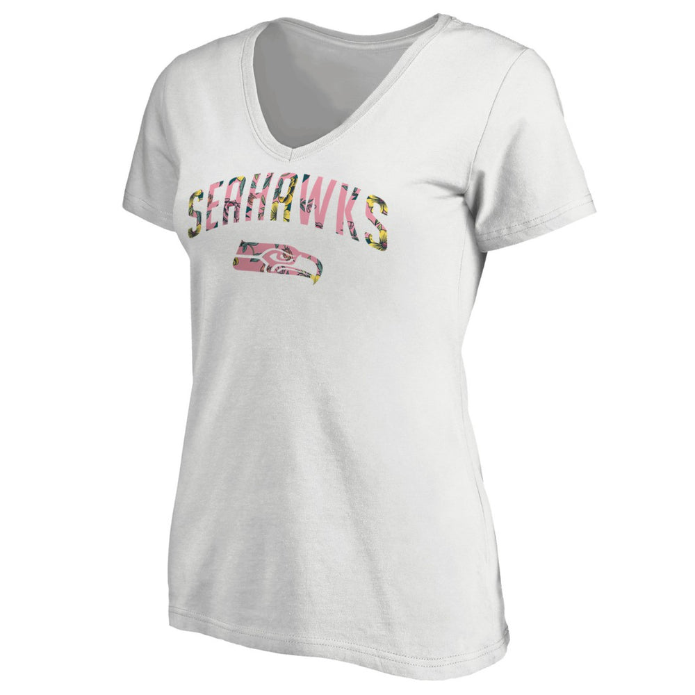 Seattle Seahawks Women's Floral Arch T-Shirt - White outlet