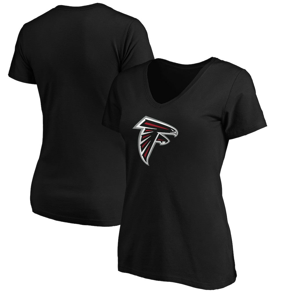 Atlanta Falcons Women's Primary Logo V-Neck T-Shirt - Black online