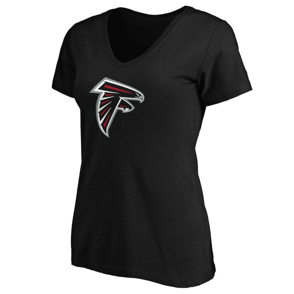 Atlanta Falcons Women's Primary Logo V-Neck T-Shirt - Black online