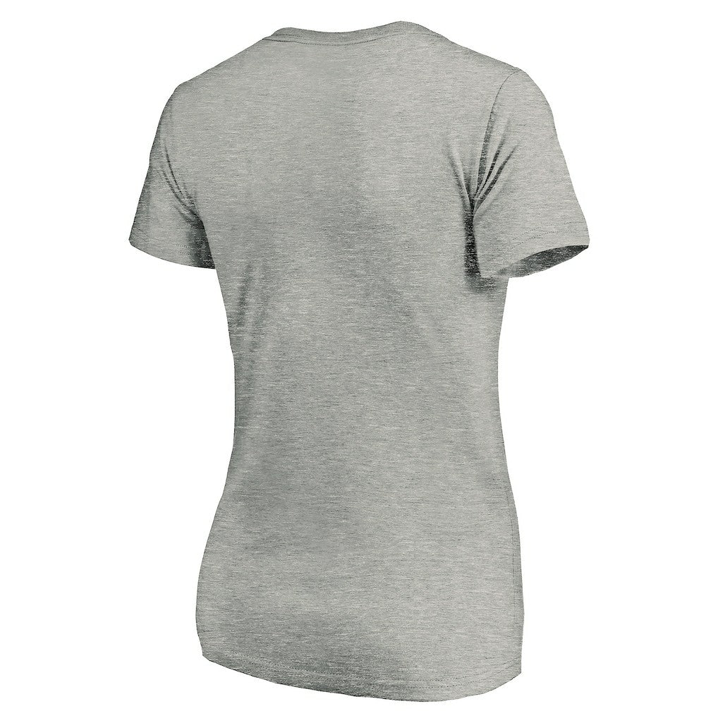 Atlanta Falcons Women's Primary Logo V-Neck T-Shirt - Heather Gray cheap