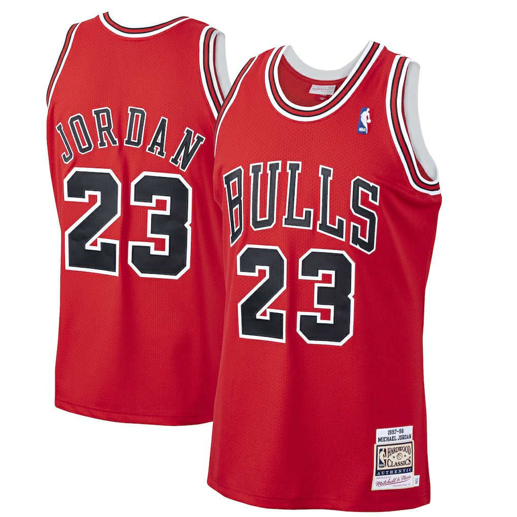 Michael Jordan Chicago Bulls 1997/98 Hardwood Classics Authentic Jersey sale - Scarlet | Mitchell & Ness discount