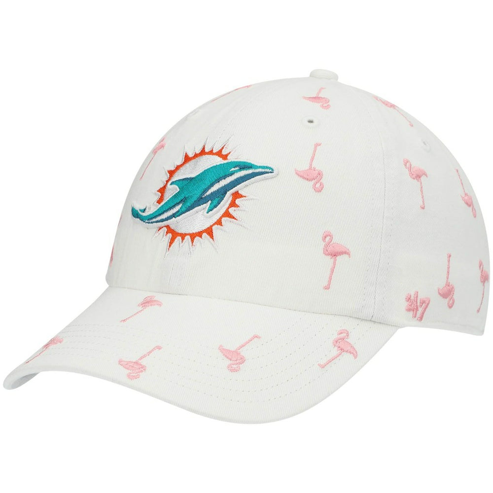 Miami Dolphins '47 Women's Confetti Clean Up Adjustable Hat - White on sale