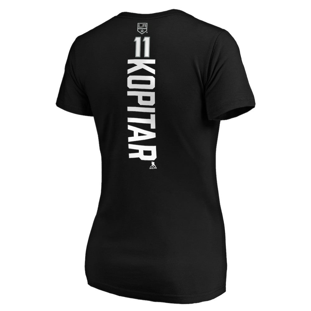 Anze Kopitar Los Angeles Kings Women's Playmaker V-Neck T-Shirt Black