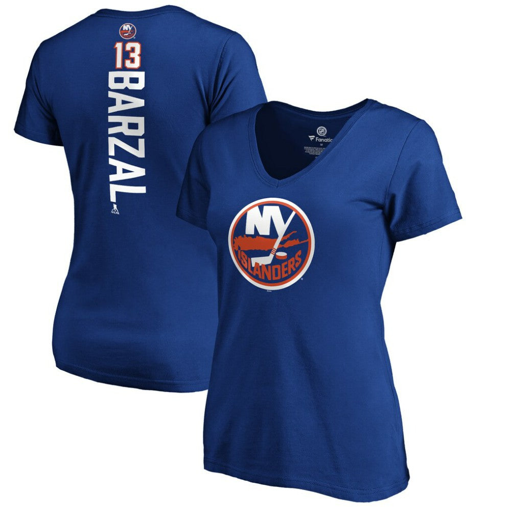 Mathew Barzal New York Islanders Women's Playmaker V-Neck T-Shirt Royal