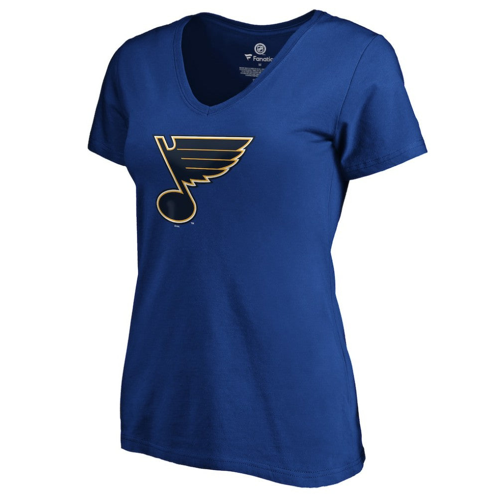 Jordan Binnington St. Louis Blues Women's Playmaker V-Neck T-Shirt Royal