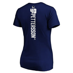 Elias Pettersson Vancouver Canucks Women's Playmaker V-Neck T-Shirt Royal
