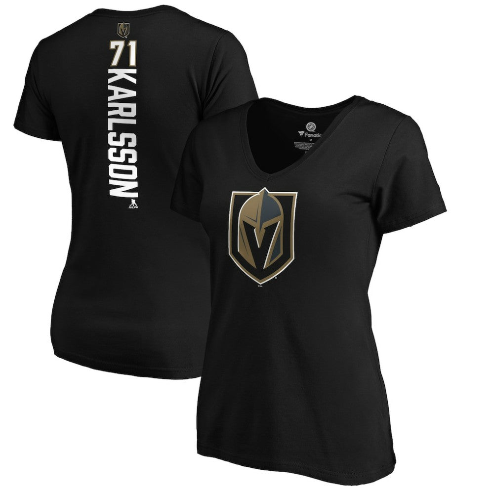 William Karlsson Vegas Golden Knights Women's Playmaker V-Neck T-Shirt Black
