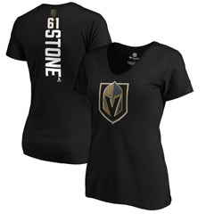 Mark Stone Vegas Golden Knights Women's Playmaker V-Neck T-Shirt Black