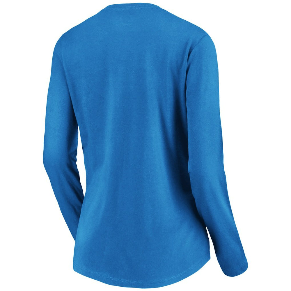 Los Angeles Chargers Women's Victory Arch Long Sleeve V-Neck T-Shirt - Powder Blue sale