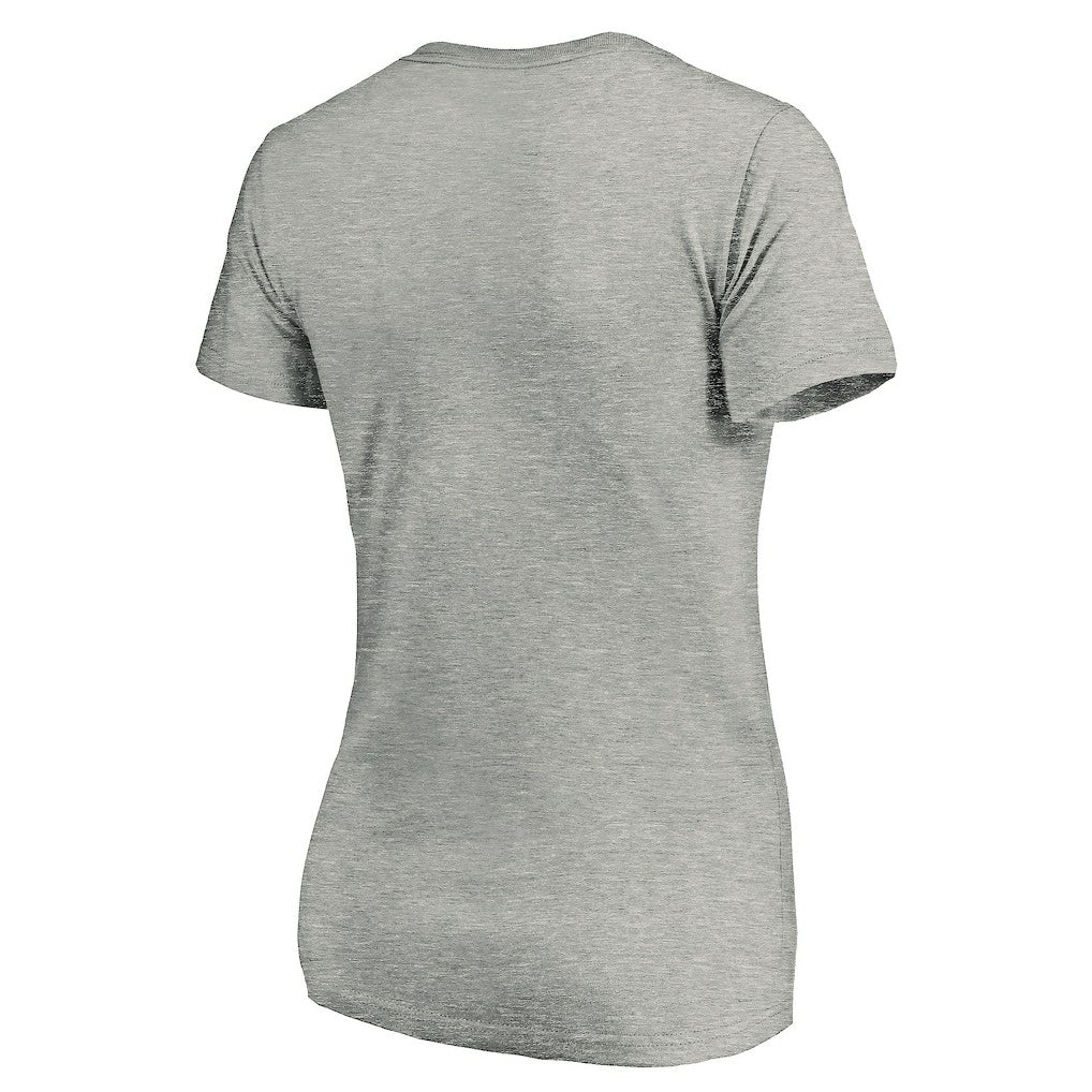 Los Angeles Chargers Women's Primary Logo V-Neck T-Shirt - Heather Gray outlet