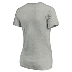Los Angeles Chargers Women's Primary Logo V-Neck T-Shirt - Heather Gray outlet