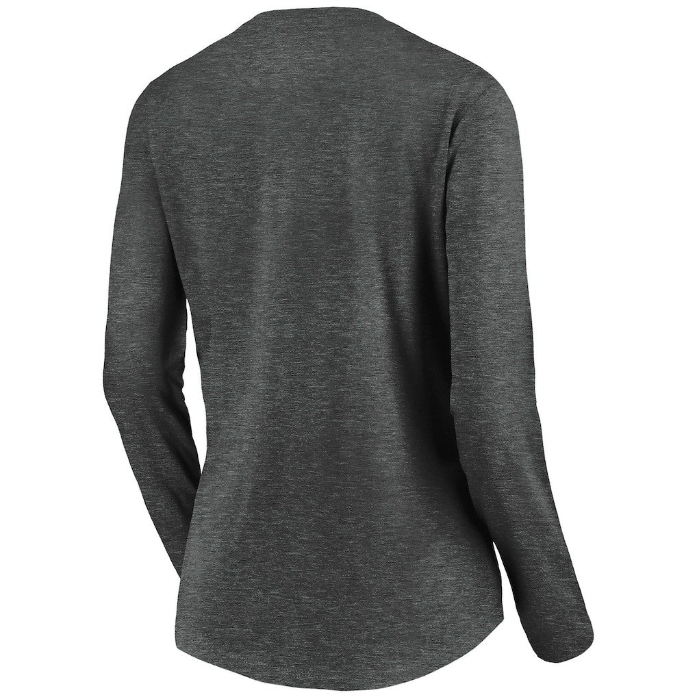 Los Angeles Chargers Women's Victory Arch Long Sleeve V-Neck T-Shirt - Heather Gray online