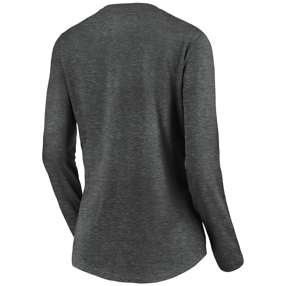 Los Angeles Chargers Women's Victory Arch Long Sleeve V-Neck T-Shirt - Heather Gray online