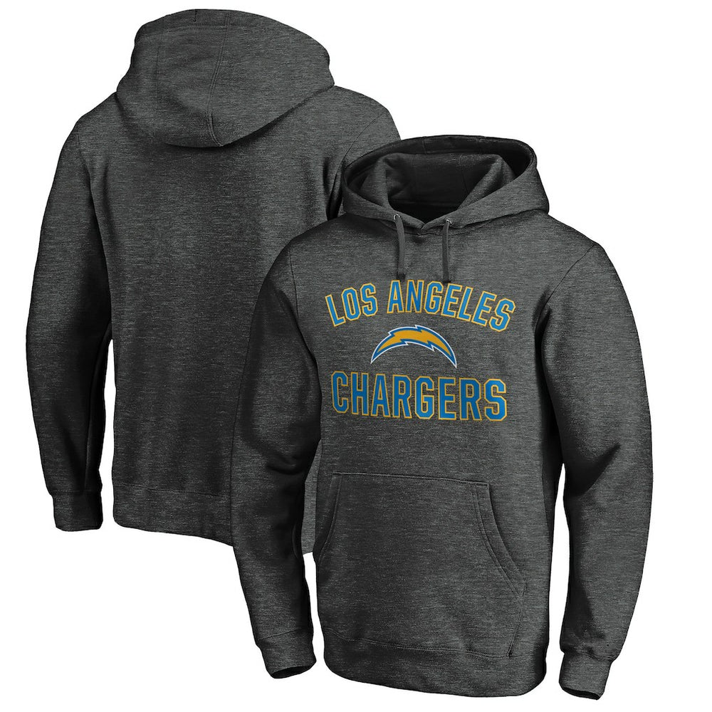 Los Angeles Chargers Victory Arch Pullover Hoodie - Heather Gray for sale