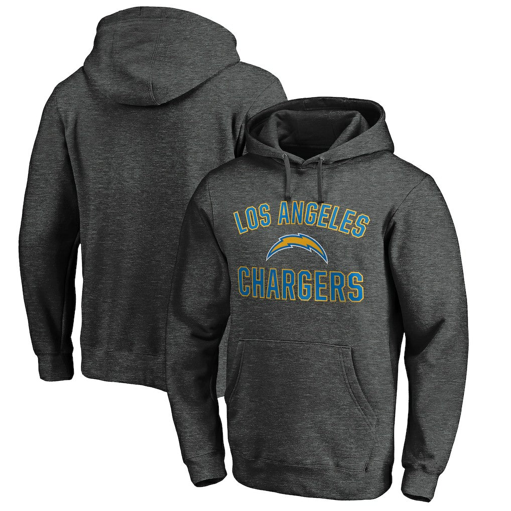 Los Angeles Chargers Victory Arch Pullover Hoodie - Heather Gray for sale
