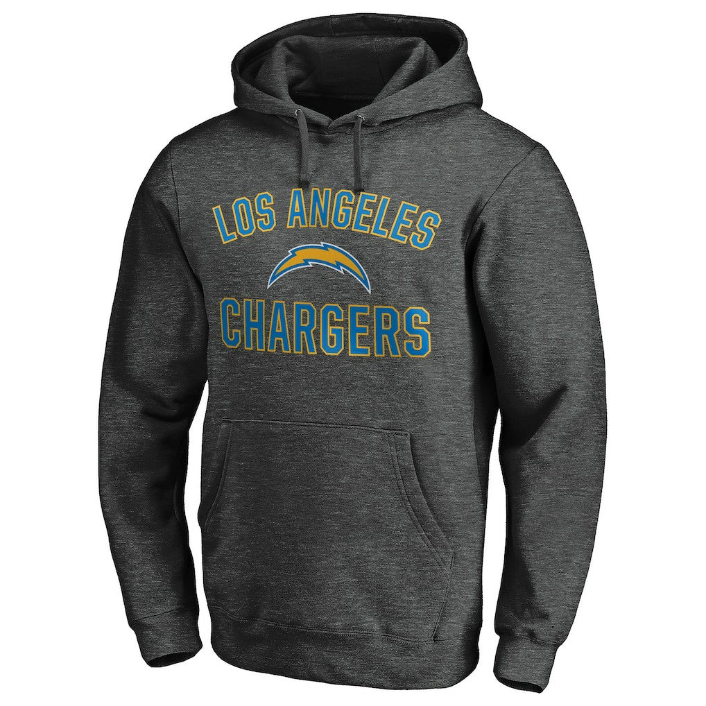 Los Angeles Chargers Victory Arch Pullover Hoodie - Heather Gray for sale