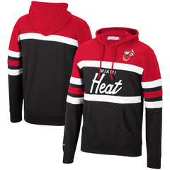 Miami Heat Head Coach Pullover Hoodie - Red/Black | Mitchell & Ness shop
