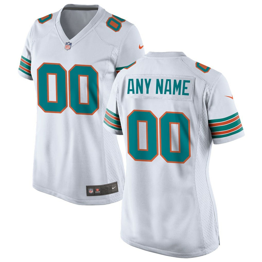 Miami Dolphins Women's Alternate Custom Game Jersey - White | Nike discount