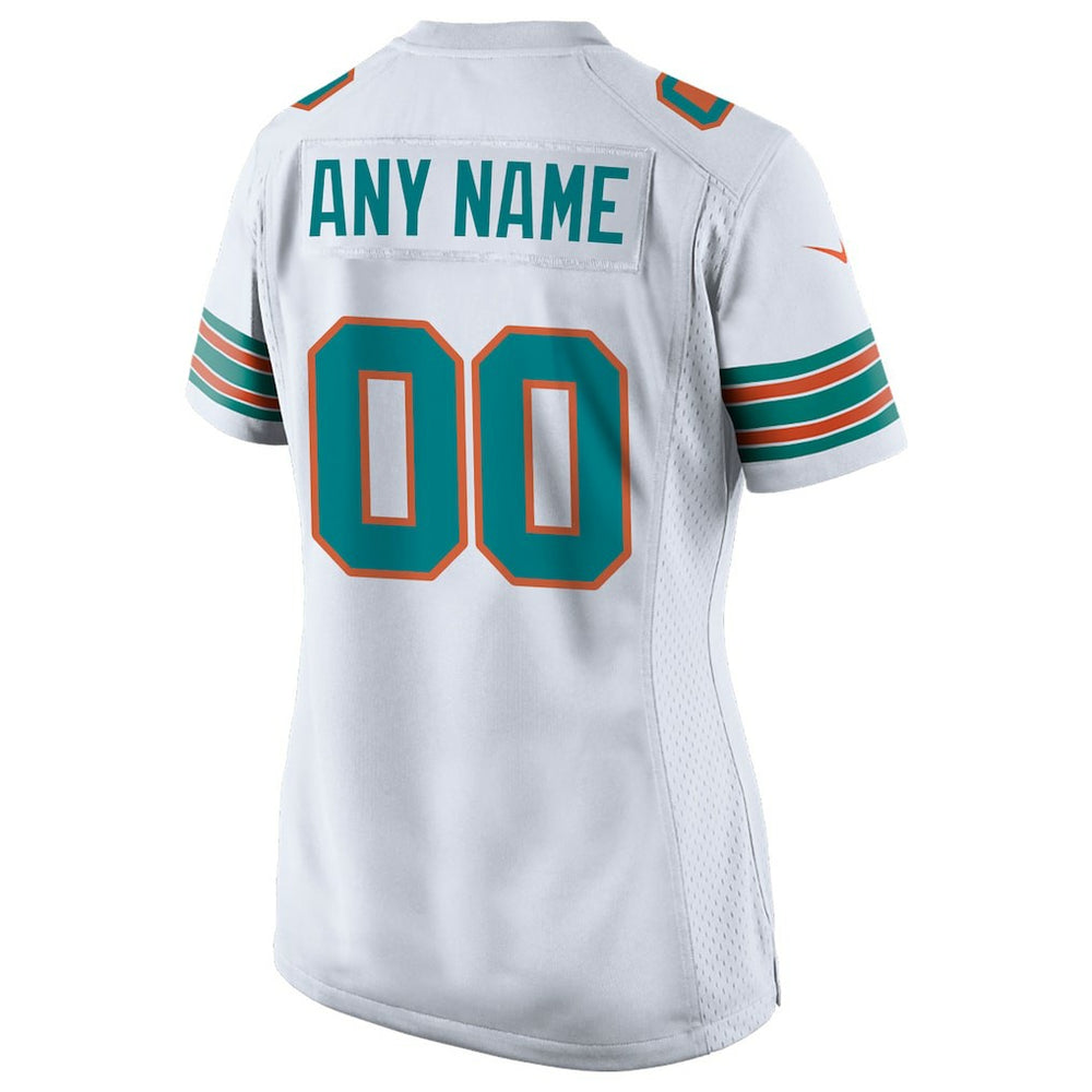 Miami Dolphins Women's Alternate Custom Game Jersey - White | Nike discount