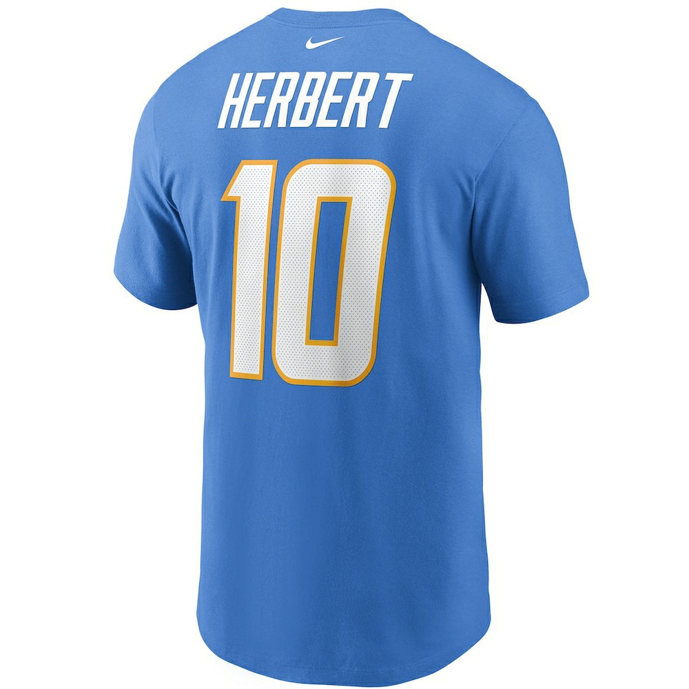 Justin Herbert Los Angeles Chargers Name & Number T-Shirt - Powder Blue | Nike sale