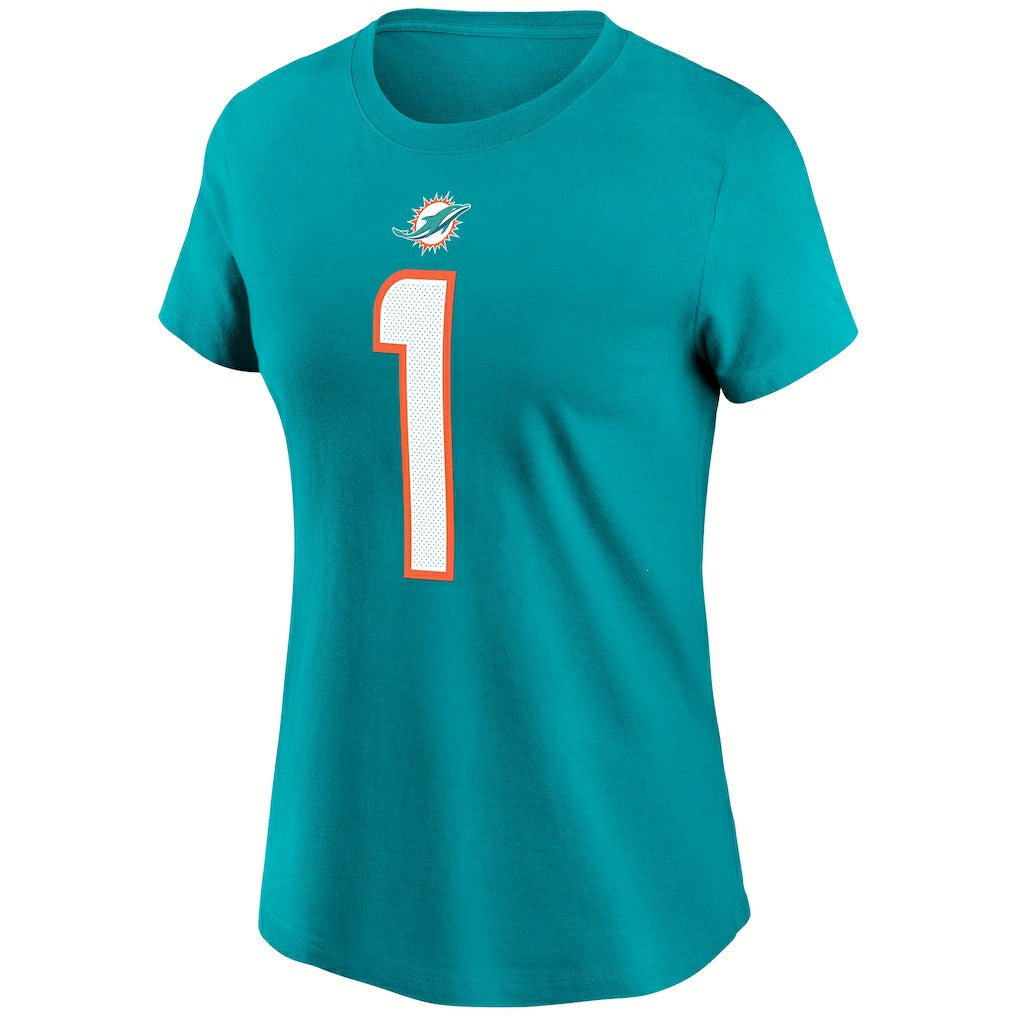 Tua Tagovailoa Miami Dolphins Women's Name & Number T-Shirt - Aqua | Nike discount