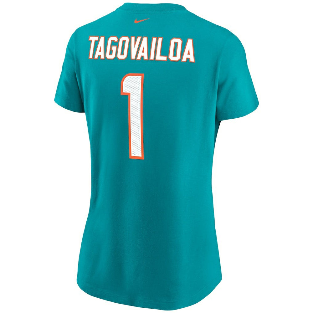Tua Tagovailoa Miami Dolphins Women's Name & Number T-Shirt - Aqua | Nike discount