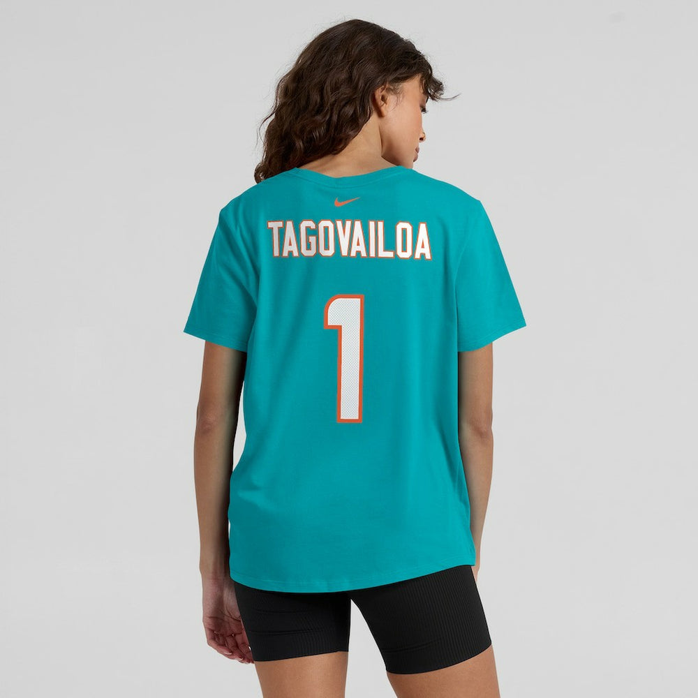 Tua Tagovailoa Miami Dolphins Women's Name & Number T-Shirt - Aqua | Nike discount