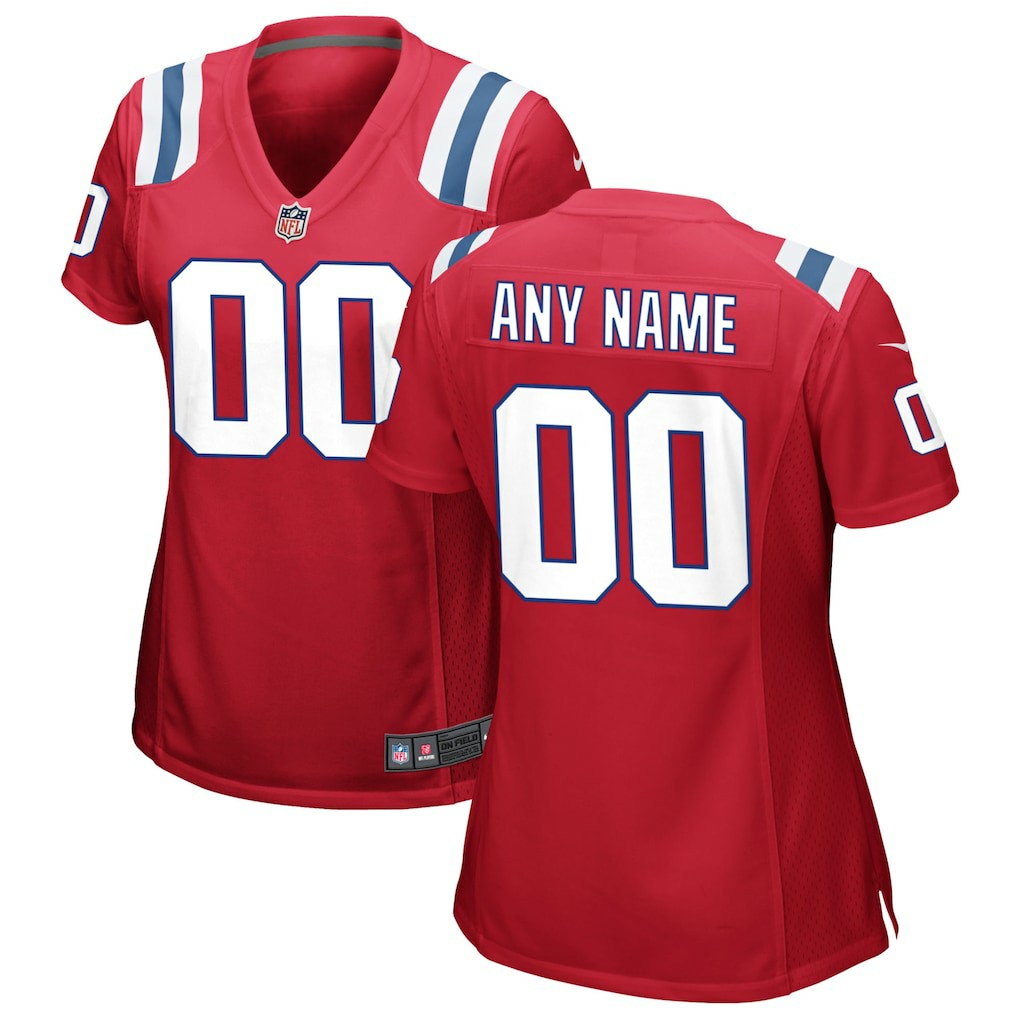 New England Patriots Women's Alternate Custom Jersey - Red | Nike cheap