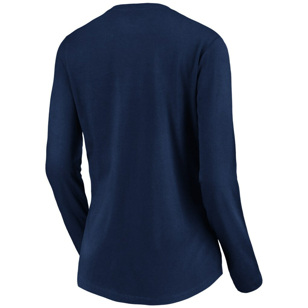 New Orleans Saints Women's Banner Wave V-Neck Long Sleeve T-Shirt - Navy sale