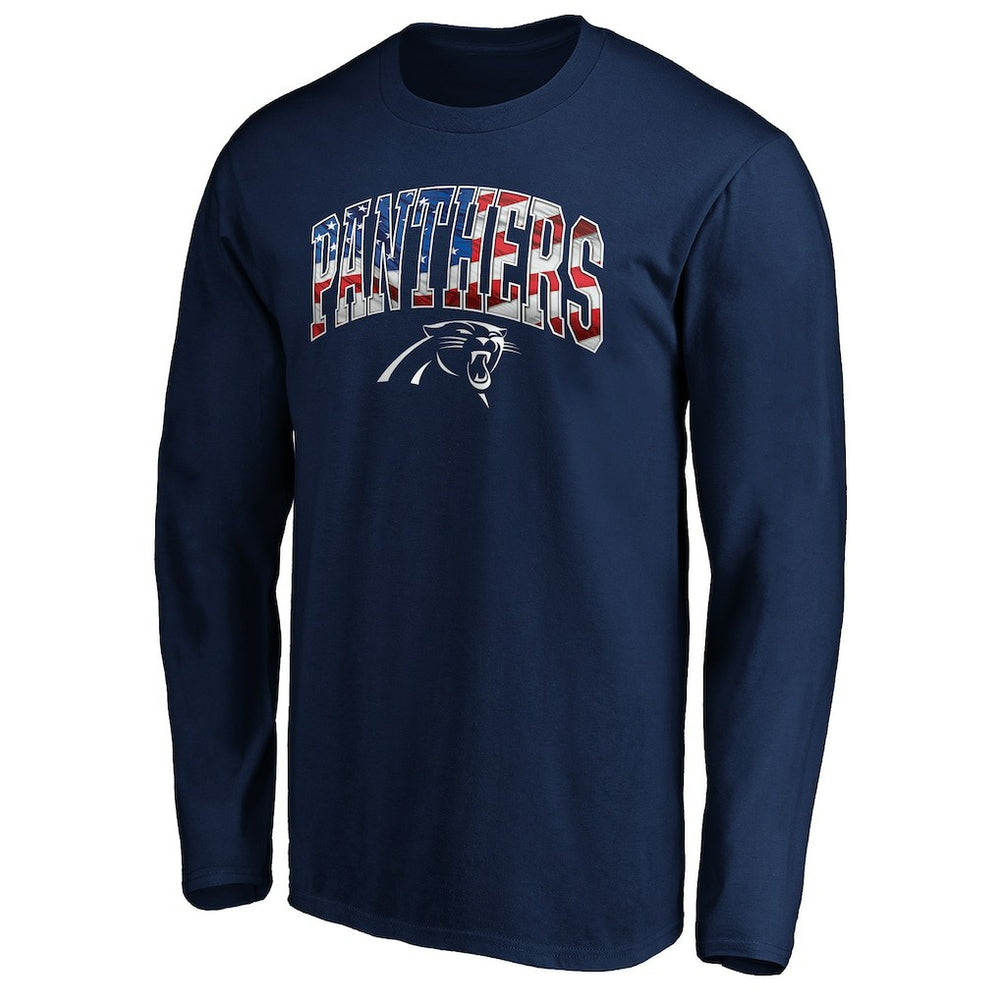 Carolina Panthers Banner Wave Long Sleeve T-Shirt - Navy outlet