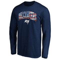 Tampa Bay Buccaneers Banner Wave Long Sleeve T-Shirt - Navy online