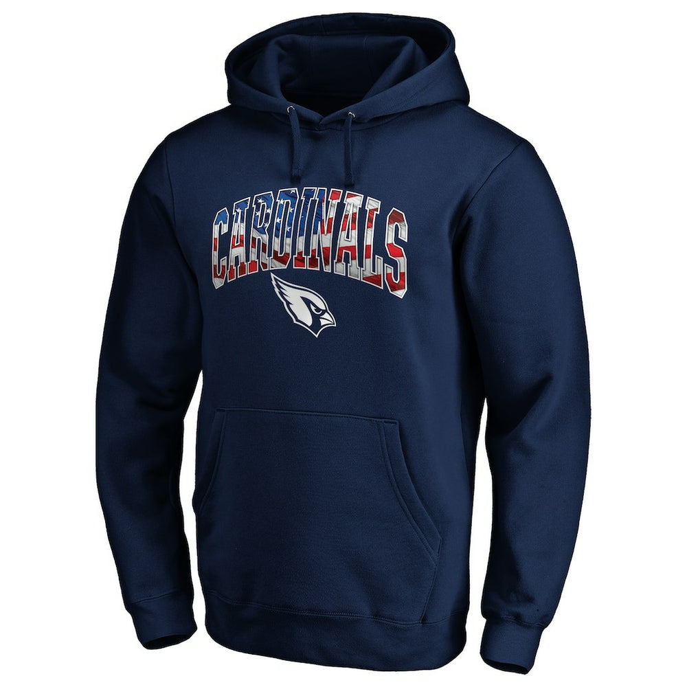Arizona Cardinals Banner Wave Fitted Pullover Hoodie - Navy cheap